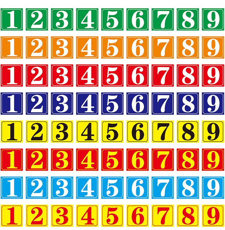 冠京卓 数字牌仓库楼层大门车间编号牌数字标识牌123456789号码牌耐