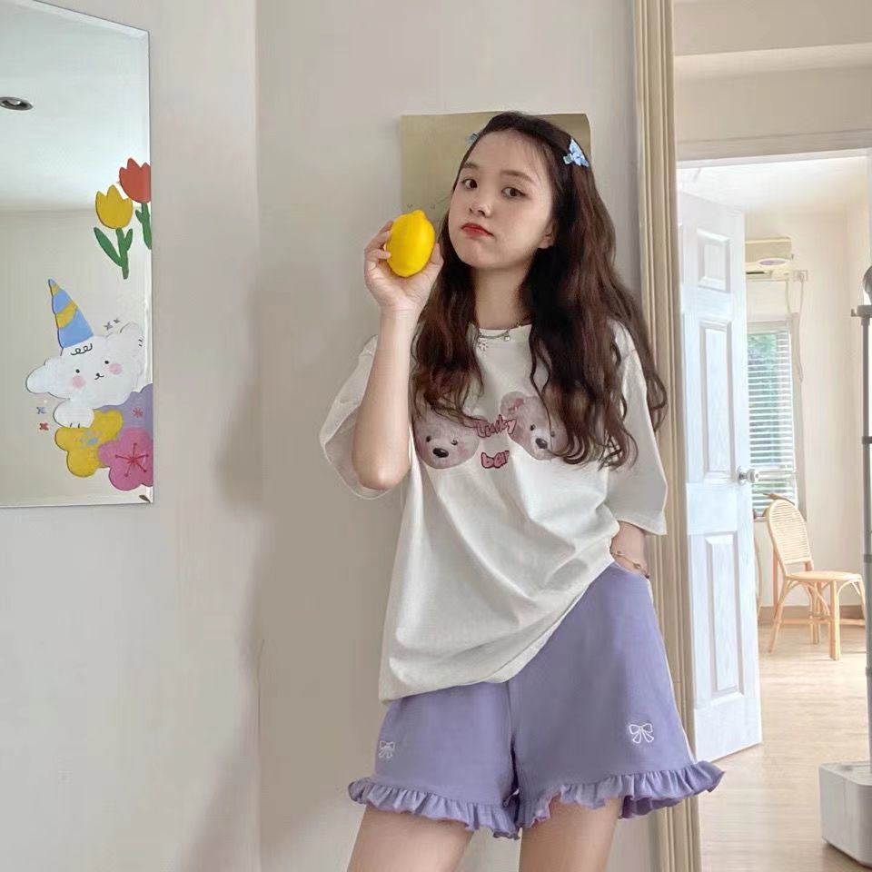 乐迪纯女童短裤儿童裤子女孩子春夏大童1117岁外穿薄款设计感运动裤女