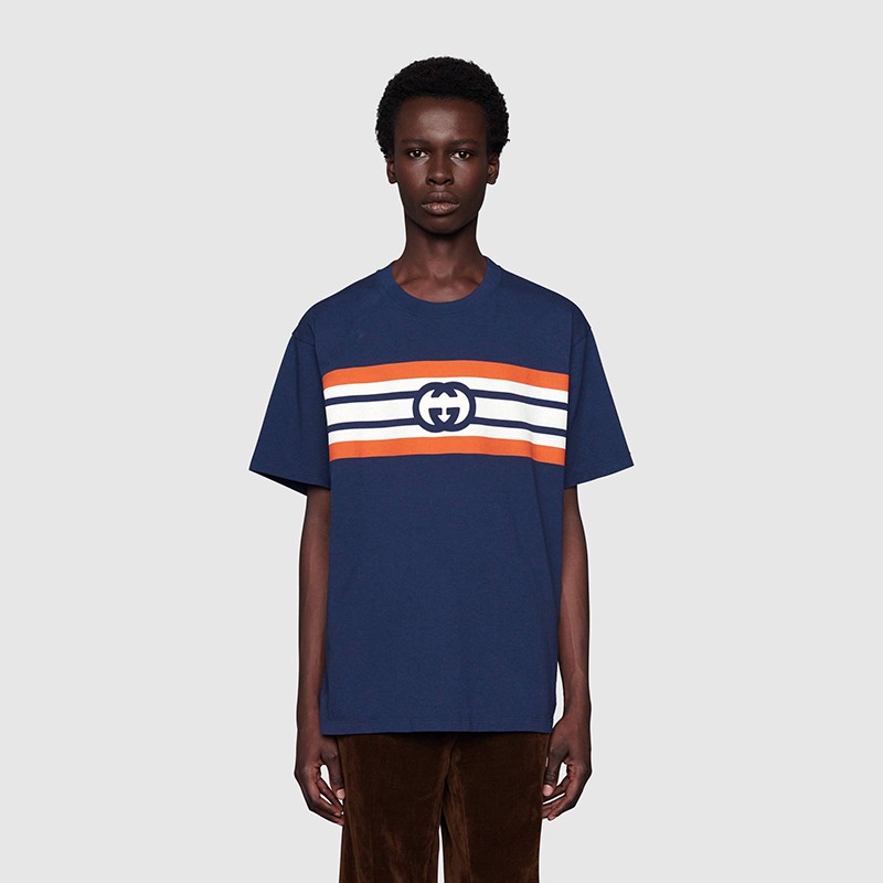 gucci古驰 2020春夏女装上装上衣棉质logo印花圆领短袖半袖大造型t恤