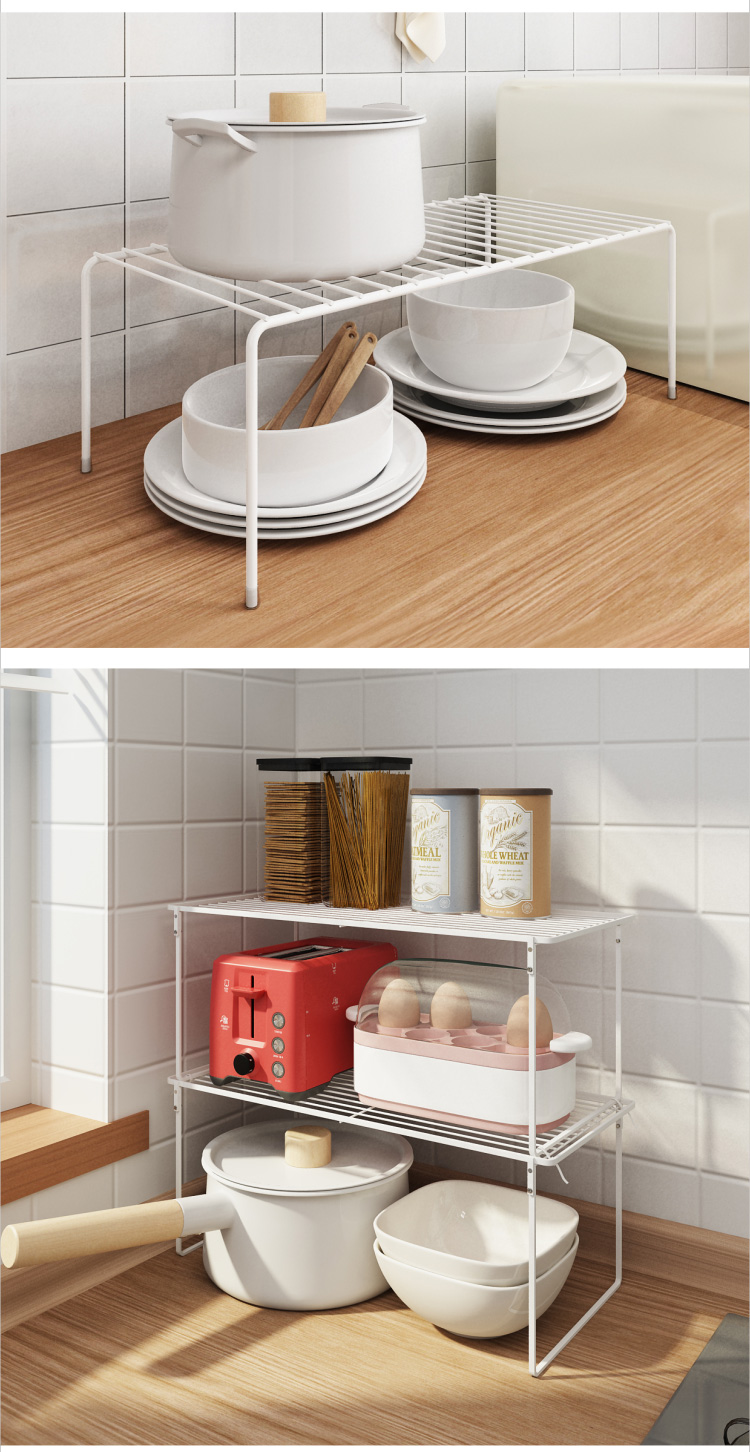 厨房冰箱架子内部隔层分层置物架柜子收纳神器冰柜台桌面锅架加长高款