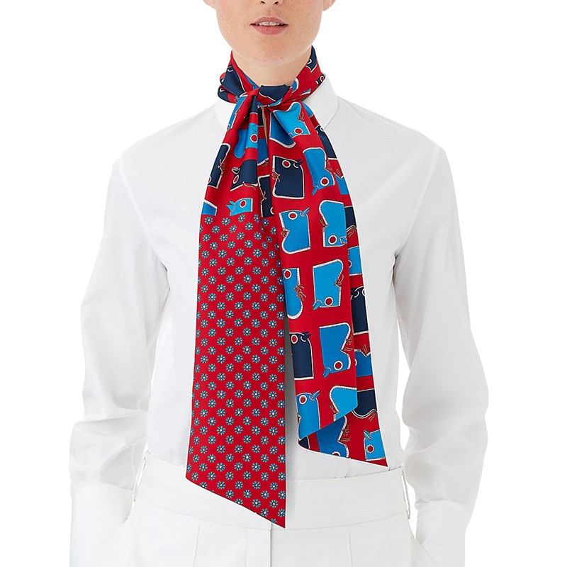 hermes/爱马仕twilly真丝丝巾围巾h093354s代购预售 36预售【图片