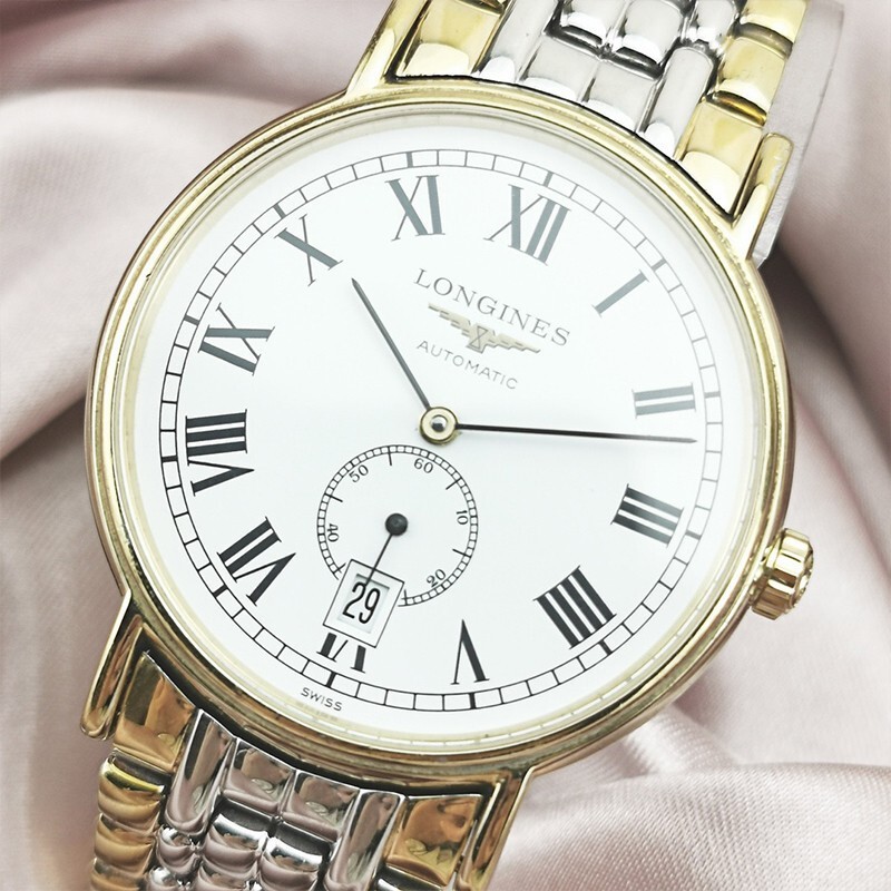 二手95新浪琴longines律雅系列瑰丽手表男全自动机械表瑞表二手腕表