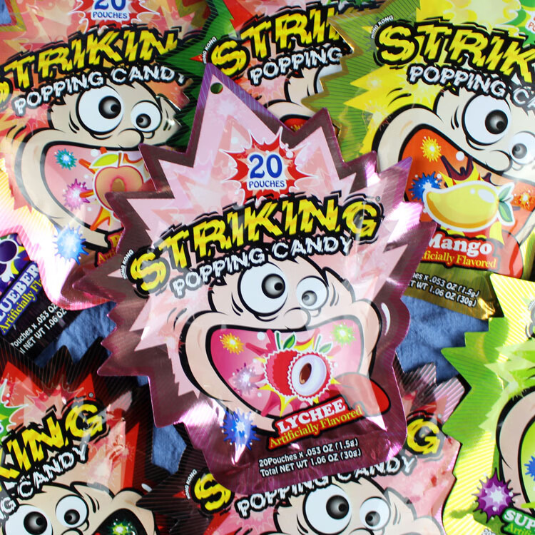 中国香港striking索劲跳跳糖爆炸糖30g*3包 8090后儿童年怀旧零食 跳