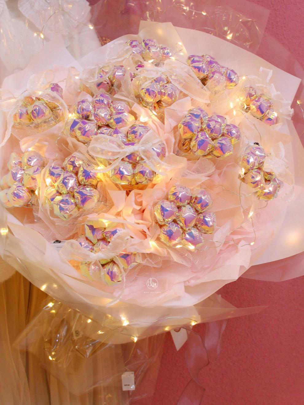 圣诞节棒棒糖花束成品同城配送礼物超大糖果花束北京鲜花速递同城始于