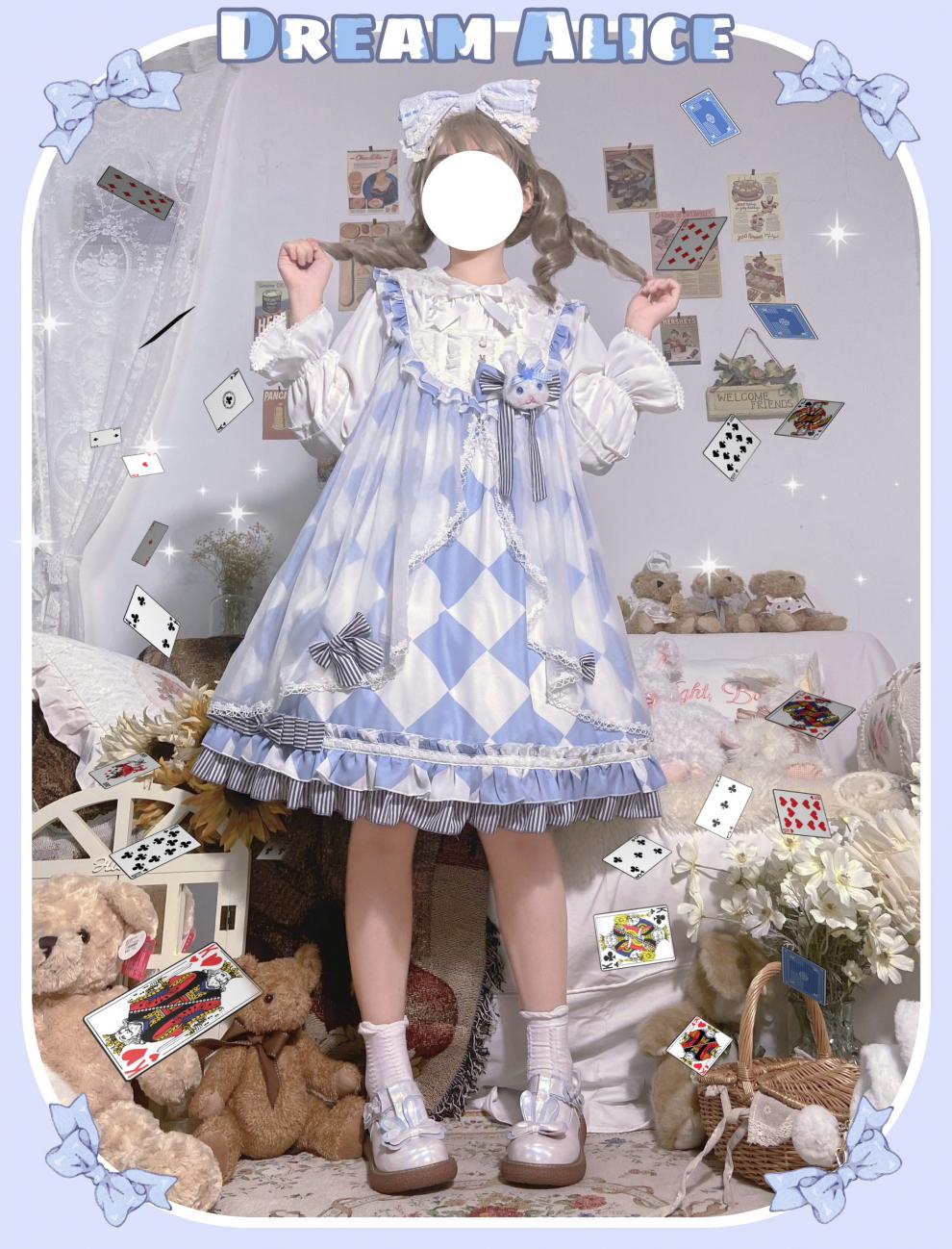 洛丽塔裙子全套日常夏季 兔子爱丽丝jsk原创lolita裙洛丽塔洋装甜系