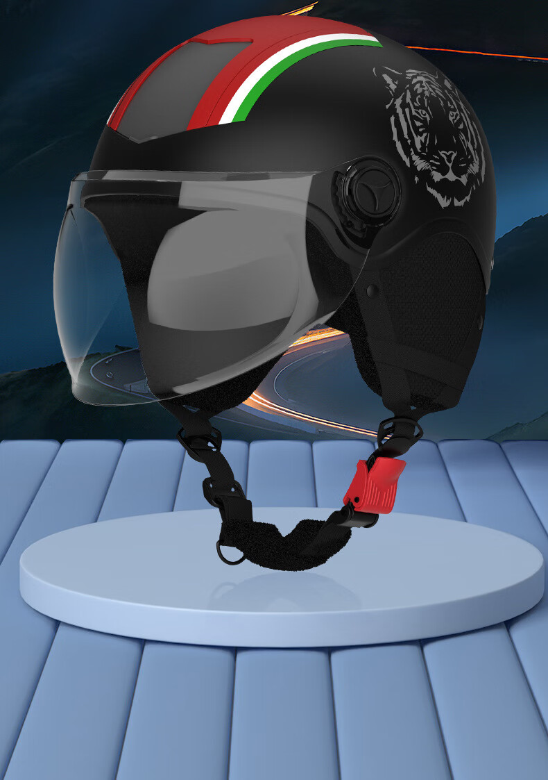 智能蓝牙头盔电动车摩托车头盔男女警示感应语音头盔发光四季头盔