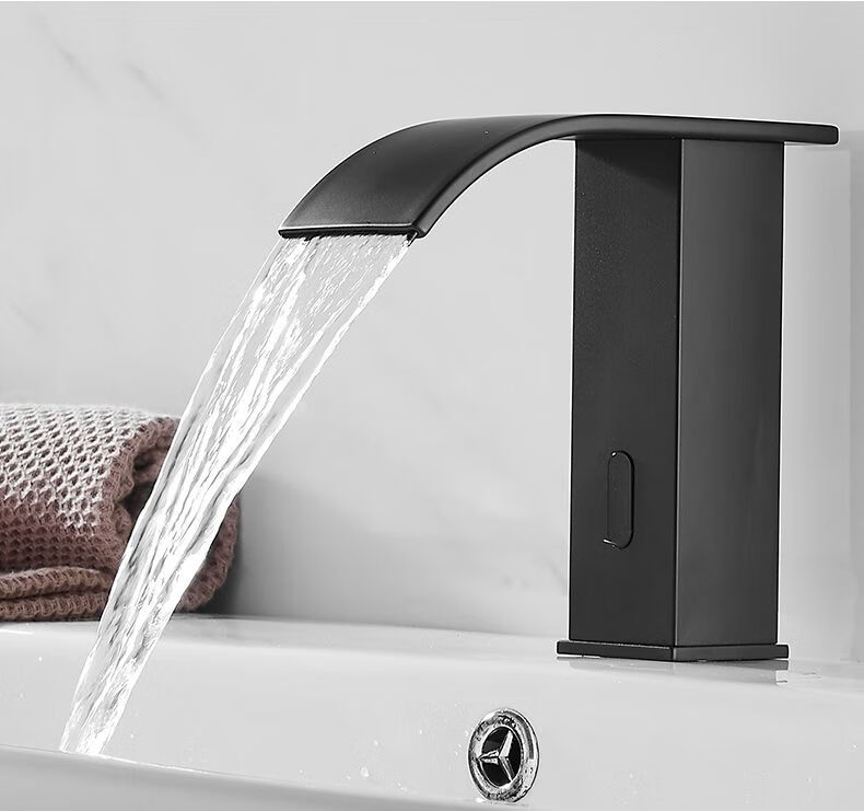 九牧新款2022感应水龙头全自动洗脸盆卫生间洗手盆瀑布单冷水智能面盆