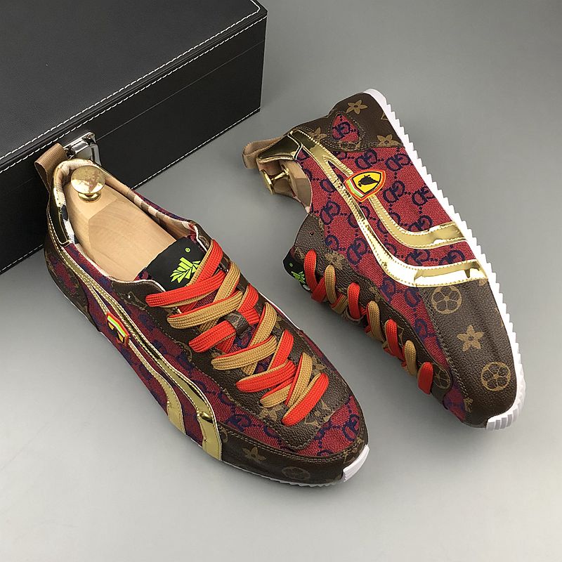 联名男鞋轻奢时尚潮鞋内增高包底休闲运动板鞋男欧货老爹鞋库奇瓦萨琪