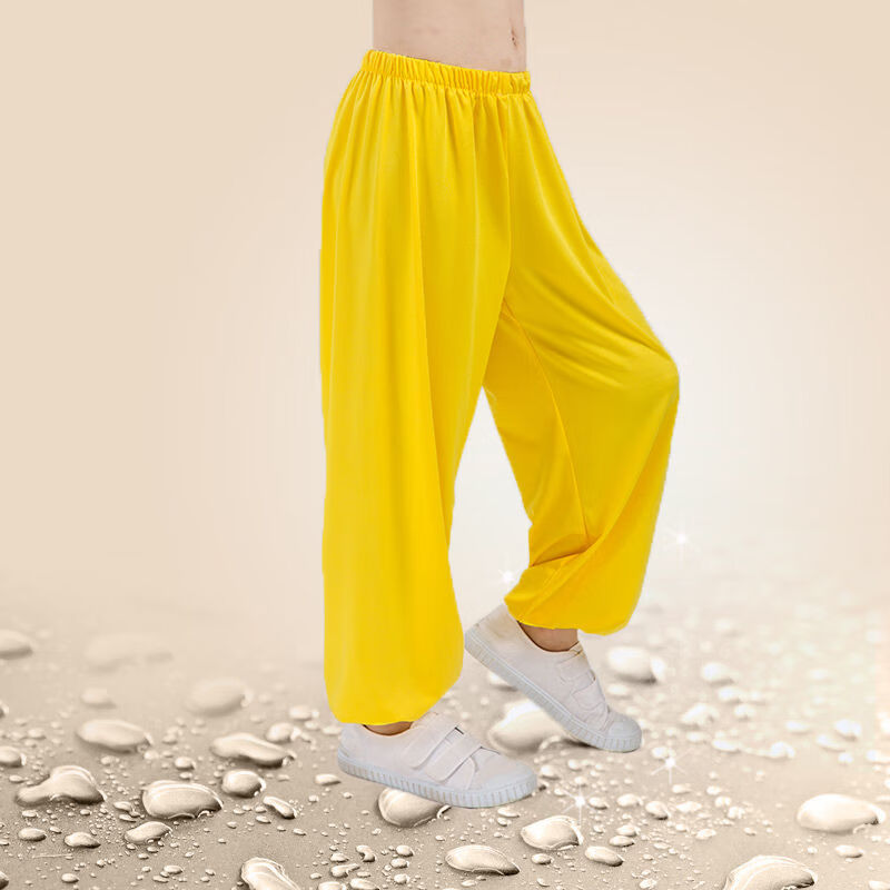 高品质太极练功裤新款灯笼裤高弹力晨练裤儿童武术裤子太极练功裤成人