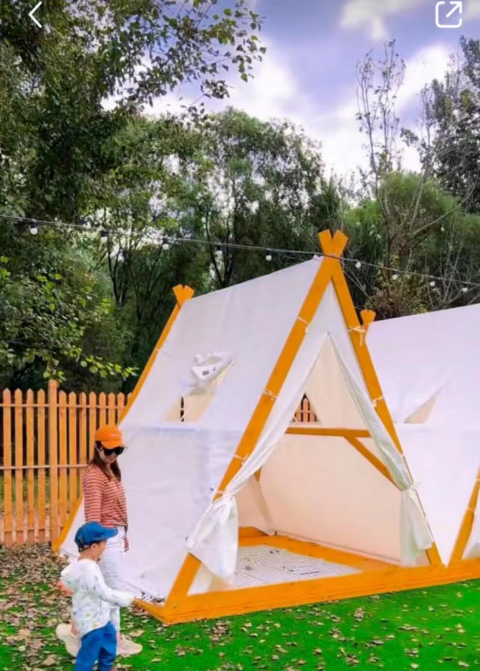 網紅帳篷三角露臺火鍋小屋燒烤戶外露營星空民宿餐飲防雨帳篷定製定製