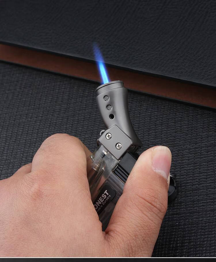 百诚防风打火机直冲电子点火器雪茄点艾灸点蚊香家用喷火枪可充气