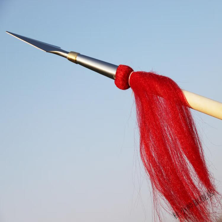 白蜡杆武术棍红缨枪霸王枪赵子龙长i枪不锈钢红樱枪头太极大枪长矛总