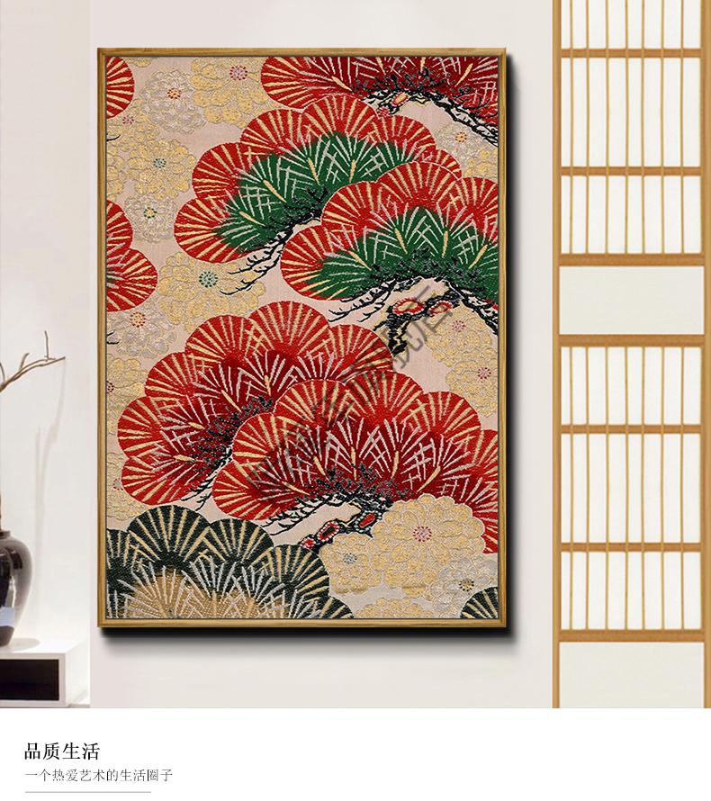 日式风格挂画和风花纹墙面装饰画日本餐厅日料店榻榻米壁画床头画 fwd