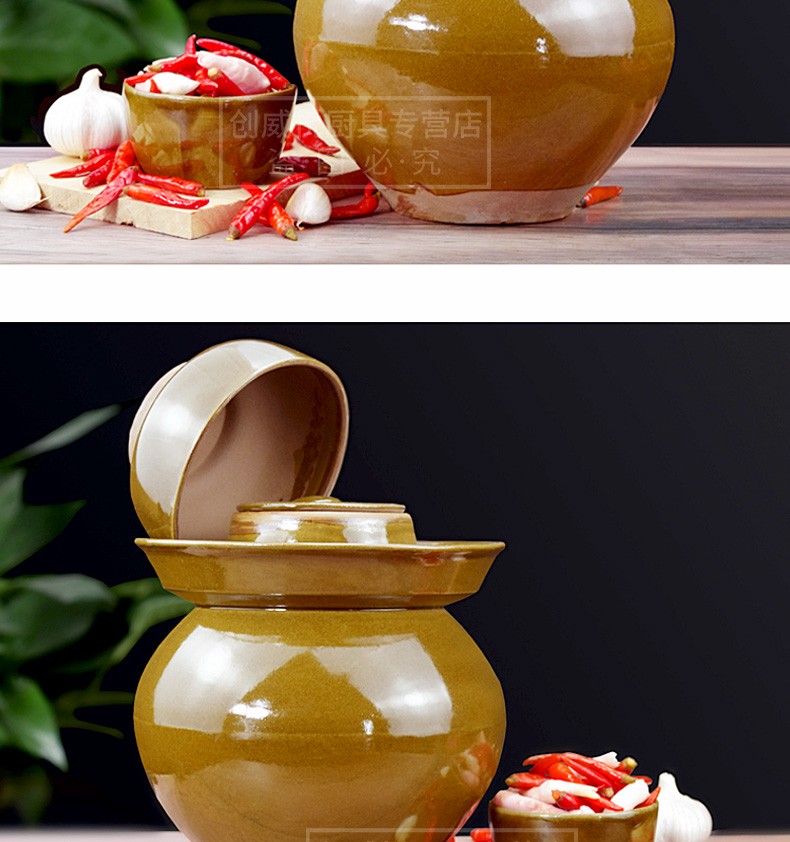 四川土陶泡菜坛子家用酸菜坛加厚腌菜坛子泡菜坛陶瓷泡椒陶罐釉罐腌菜