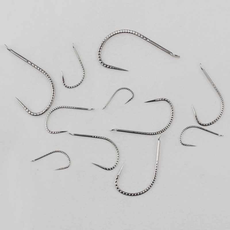 日本进口麟刺海夕鱼钩散装有无倒刺细条金海夕筏钓溪流钓鱼钩 【无