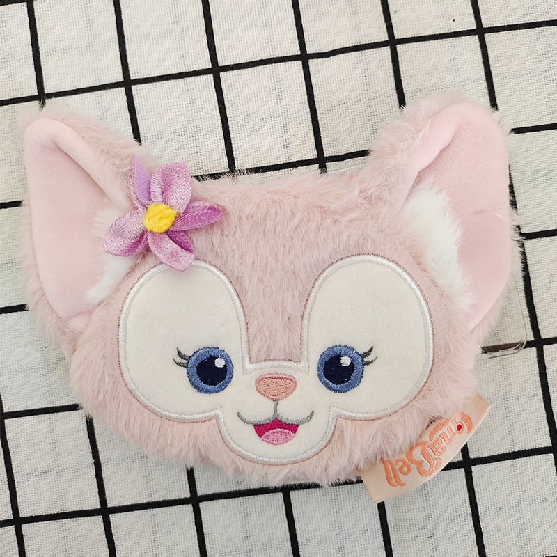 迪士尼disney儿童礼物玲娜贝儿零钱包卡通毛绒小包小狐狸耳机包卡包卡