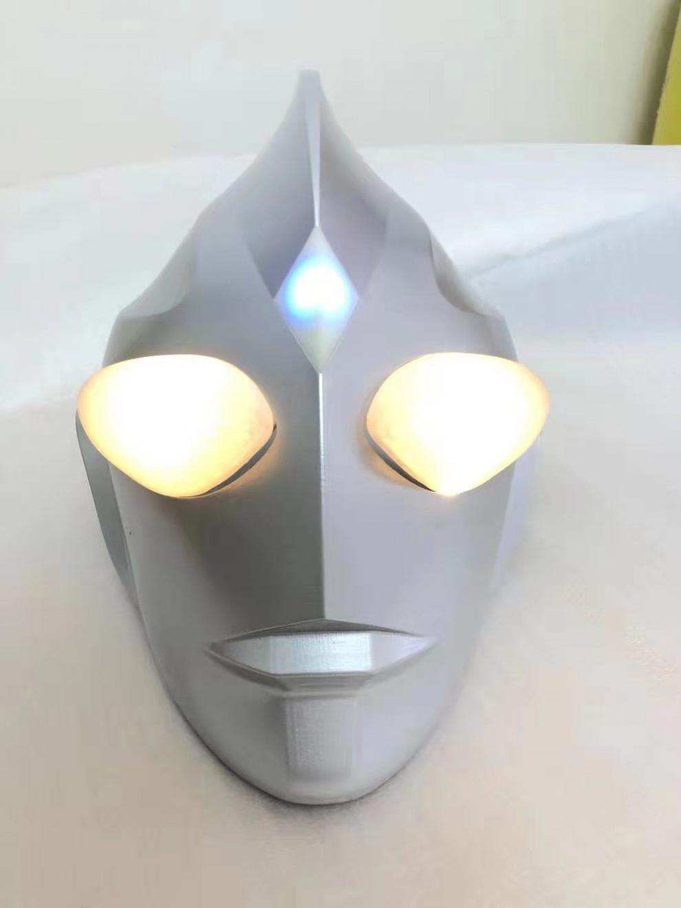 迪迦奥特曼头套发光头盔10d面具cosplay成人儿童可穿戴会发光玩具新款