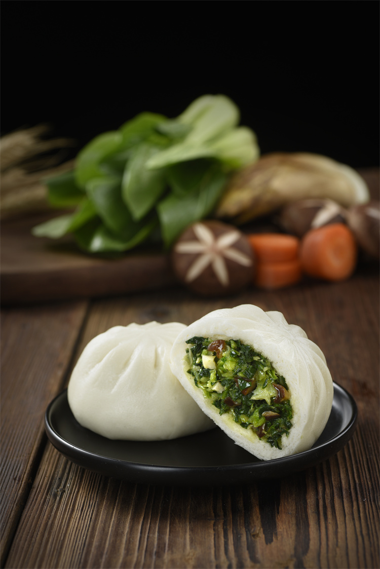 品维扬素包子荠菜包纯素植物油冷冻早餐包子速冻香菇青菜包子速食农家
