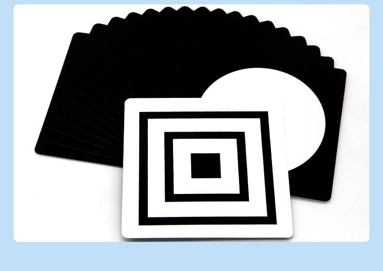 早教卡0到3个月宝宝视觉激发追视卡认知卡玩具加大版黑白两盒03个月