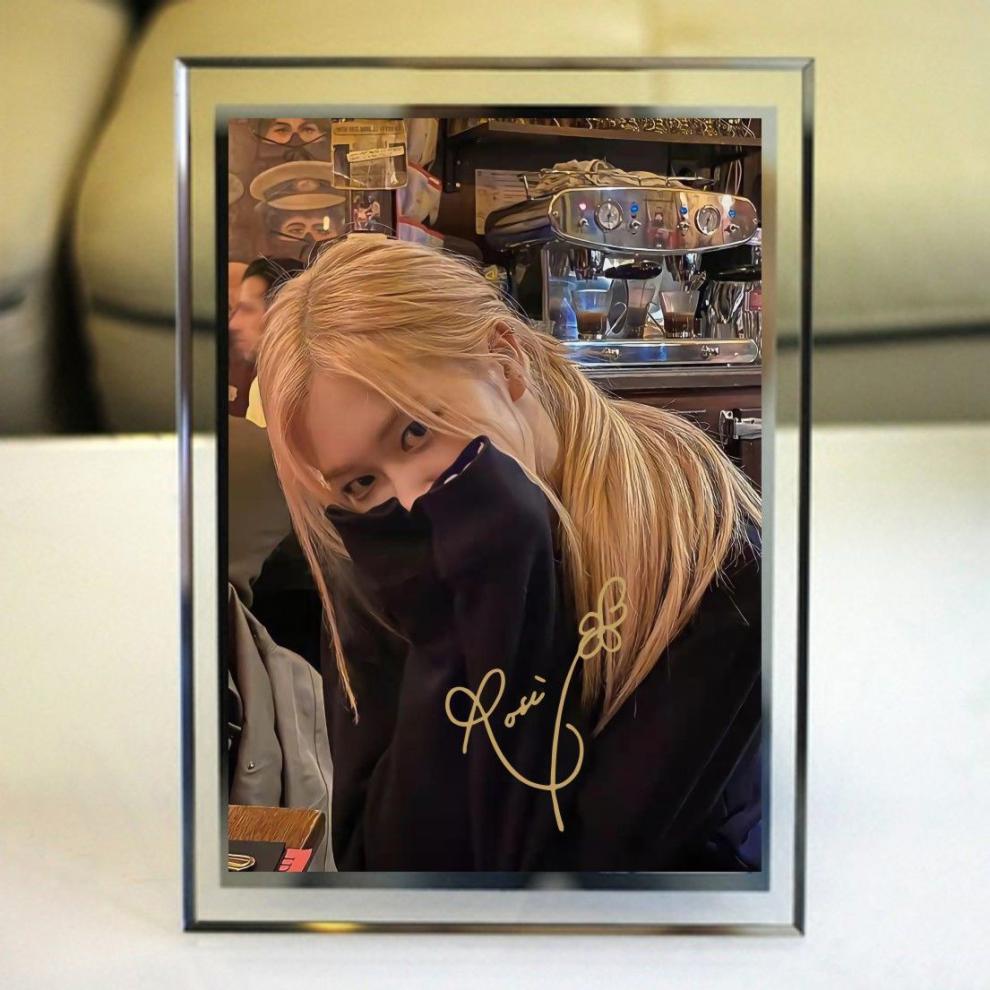 blackpink成员rose朴彩英周边应援照片海报水晶相框摆台