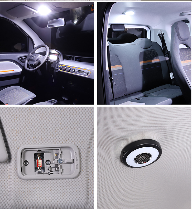 五菱宏光miniev车内led阅读灯改装内饰照明高亮前后排室内顶棚灯mini