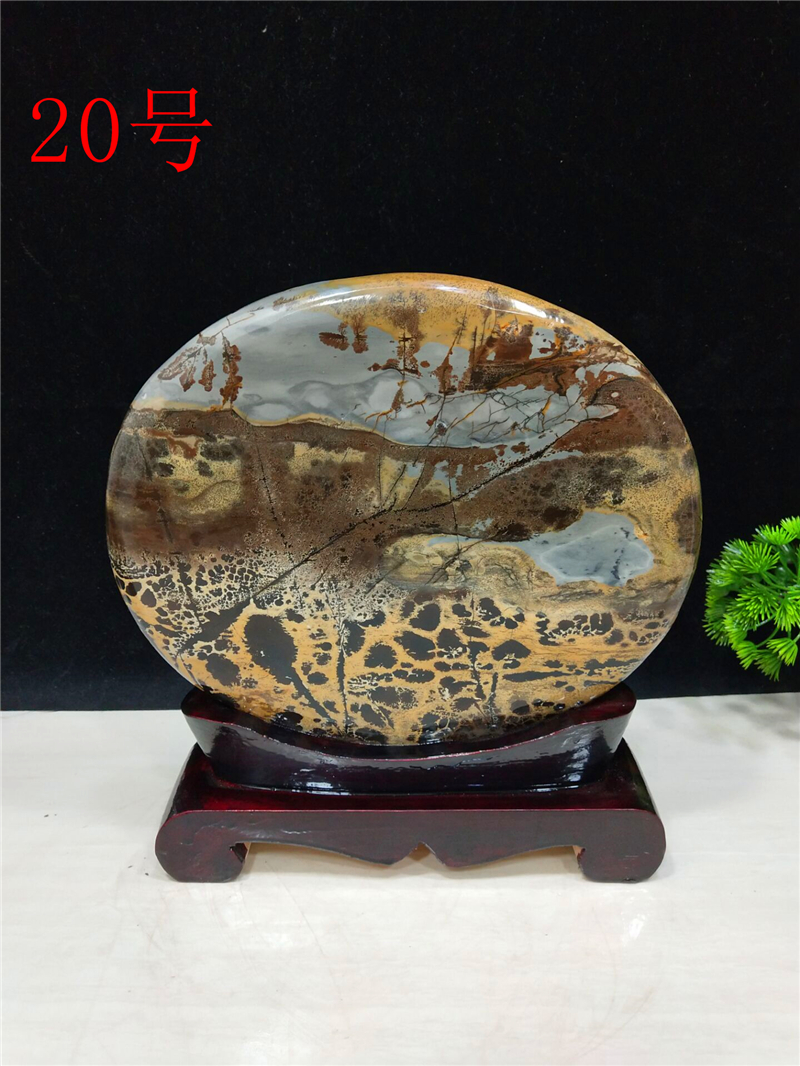 广西草花石摆件天然国画石原石观赏石石头收藏家居布景礼品摆件银色20