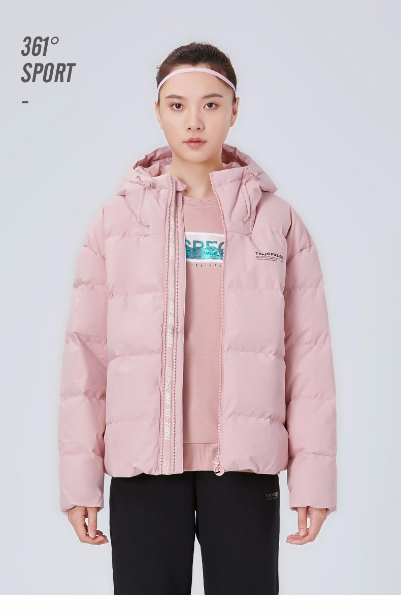 361度羽绒服女短款加厚保暖冬装新款韩版连帽舒适羽绒衣外套女装基础