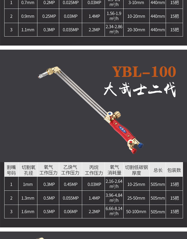 不回火割枪 割炬 割把气割氧气乙炔煤气丙烷ybl-30/100等压式 不回火
