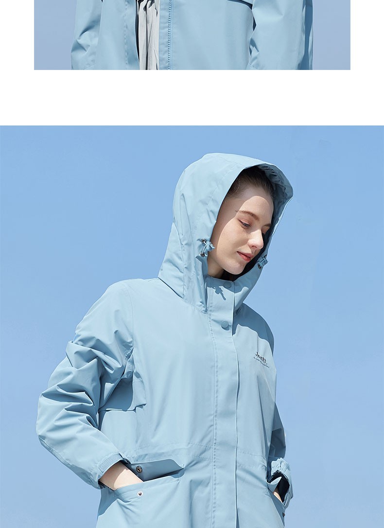 官方旗舰jeep吉普女士冲锋衣2021春季新品连帽休闲夹克女士保暖防风