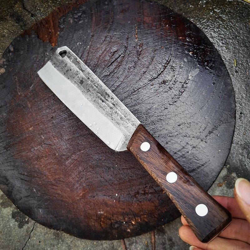 砍柴刀劈柴树柴刀农用猛钢蔑竹大刀户外伐木丛林多功能开路 锻打柴刀