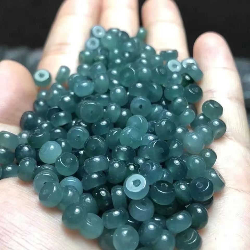 奢菲洛假一赔十a货翡翠老蓝水耳钉镶嵌保色不过敏不掉色耳饰蓝水珠子