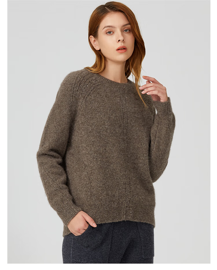 marcopolo奢品服装2021年冬新款女装时尚经典打底休闲保暖长袖羊毛