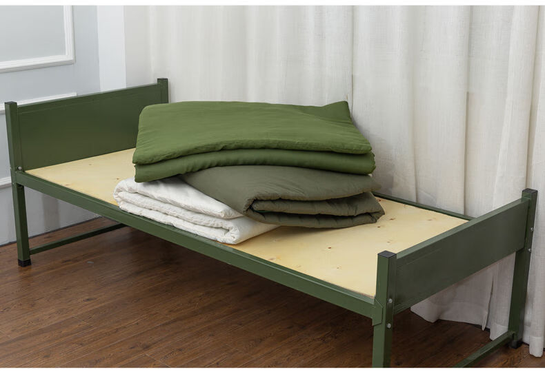 褥子床垫军绿色白色垫子热熔棉保暖单人床学生宿舍床军训加厚被褥热熔