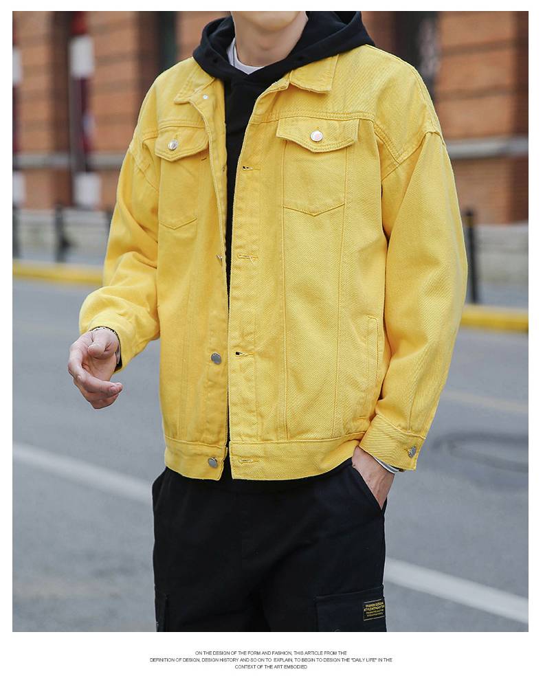 工装夹克宽松外套男韩版秋春季休闲帅气衣服男士潮流男装茄克衫男式牛