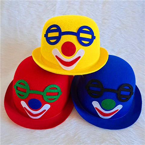 【精选】小丑帽子万圣节化装舞台演出道具小丑扮装酒吧互动表演搞笑
