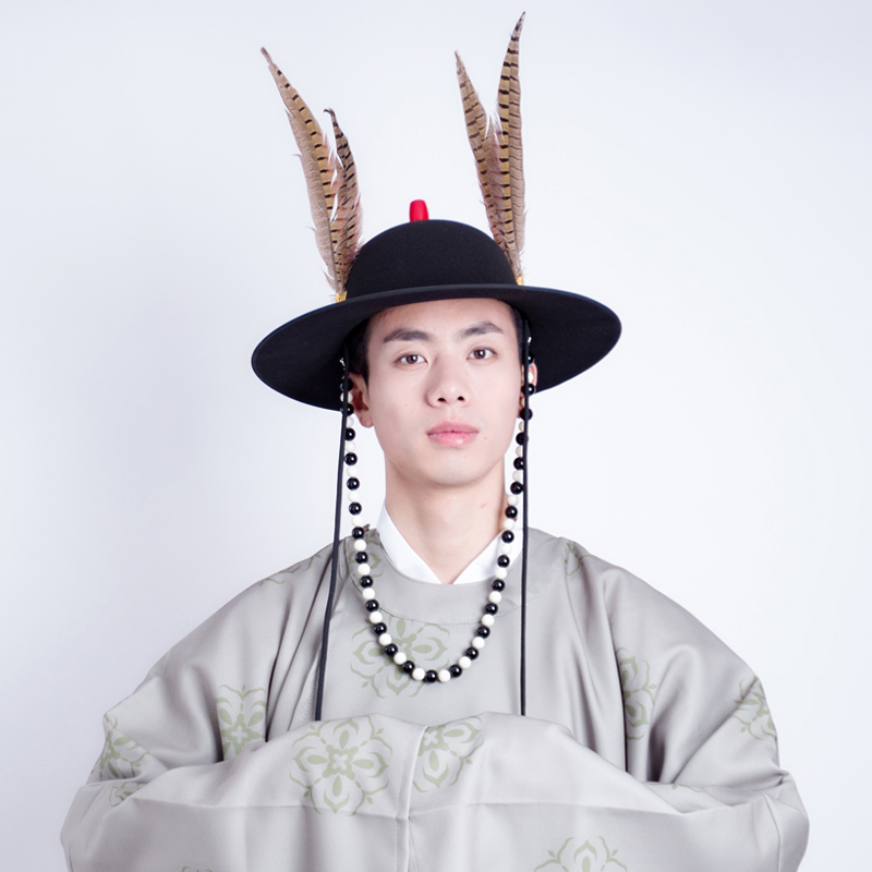 飞鱼服汉服男古装锦衣卫乌纱翼善冠羽毛新郎帽圆领袍龙袍蟒袍皇帝帽子