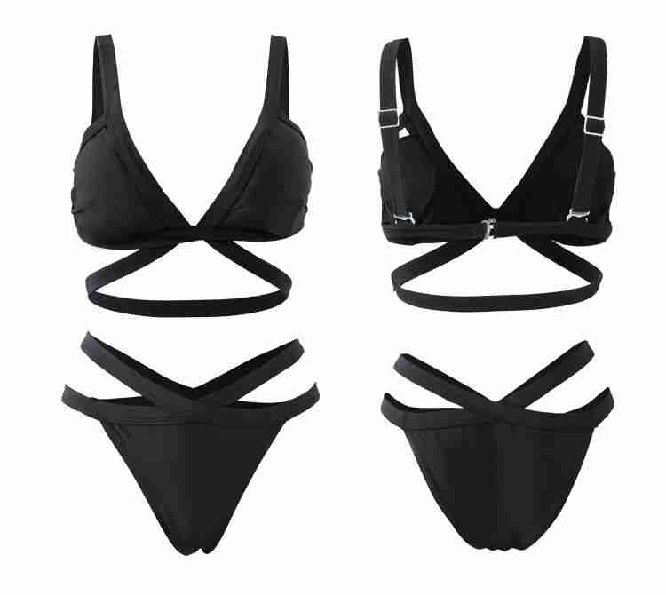 比基尼泳衣超性感透明比基尼三点式超性感泳衣诱惑t丁透明欧美一根绳