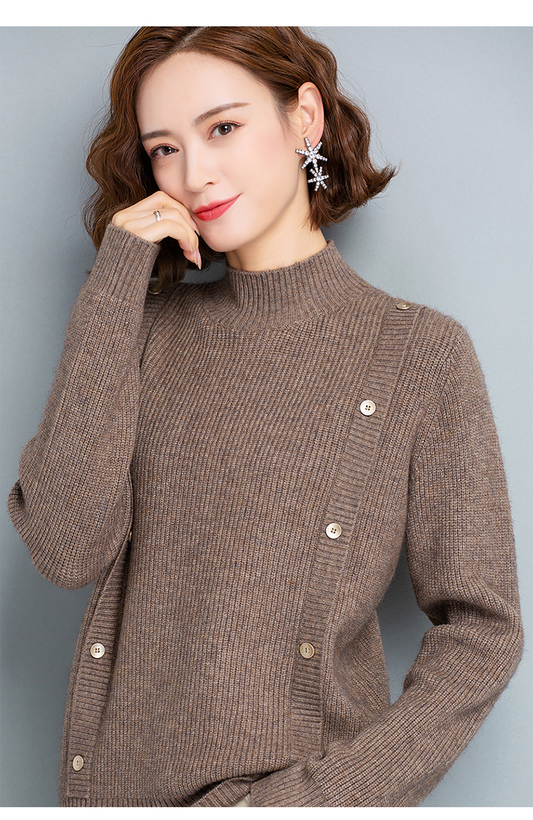 胖妹妹毛衣加厚打底衫宽松外套版胖mm秋冬特大码半高领女羊毛衫200斤