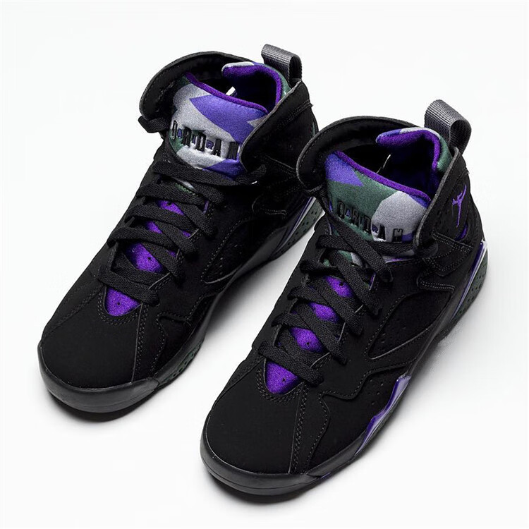 nike耐克air jordan 7rayallen aj7男子雷阿伦 黑紫麂皮篮球鞋 304775