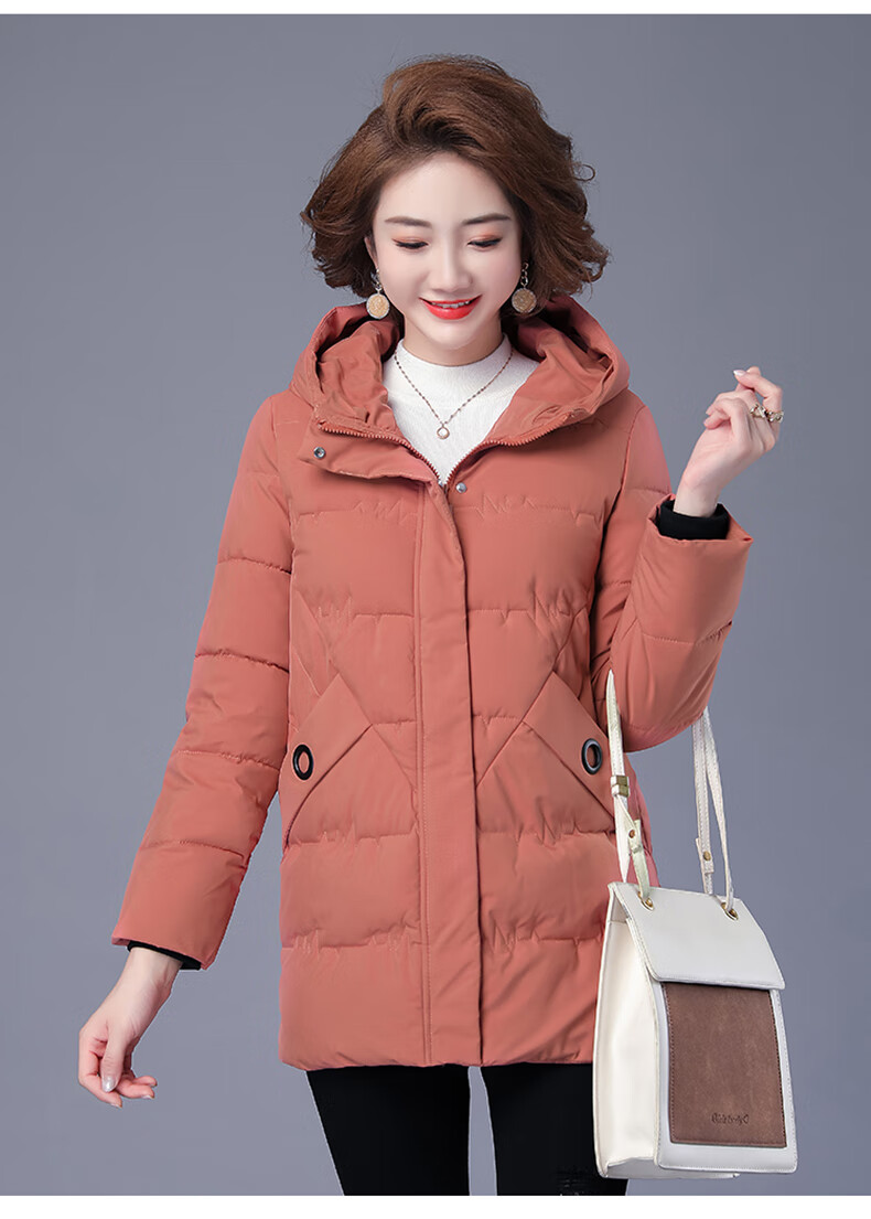 莫代尔品牌女装冬季棉服2021新款韩版短款棉衣女宽松加厚棉袄外套黑色