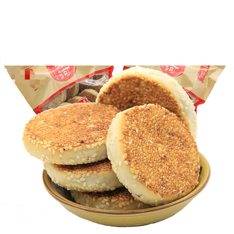 手工传统老式麻饼安徽饼子小麻花特产安徽麻滩河麻饼袋装零食小吃麻饼