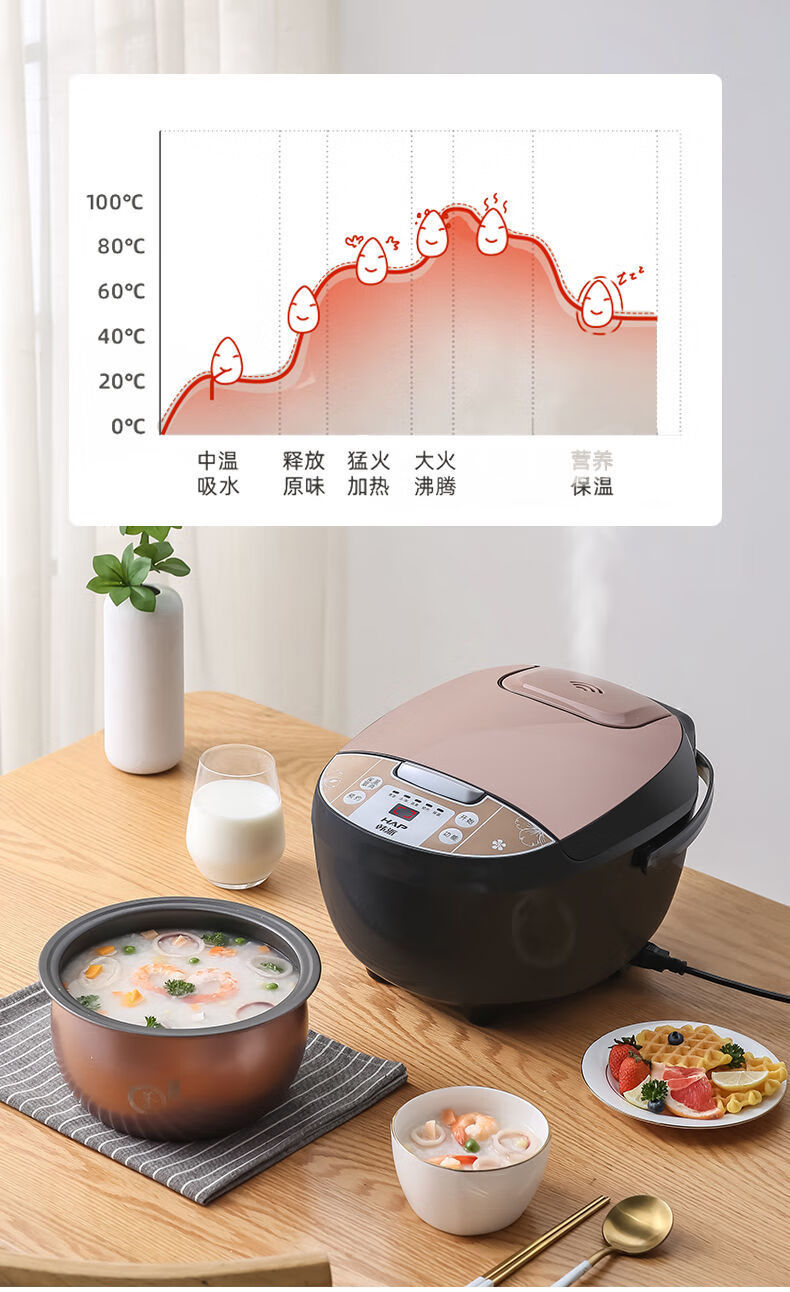 韩派品牌多功能电饭煲智能预约全自动家用电饭锅3l4l5l升naisida双胆