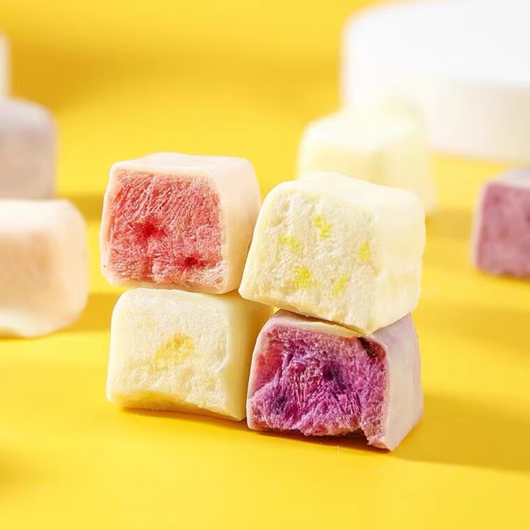 伊诺滋冻干果粒酸奶块网红特色儿童办公休闲零食草莓1蓝莓1