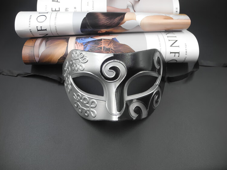 帅气古风男半脸面具成人万圣节假面化妆舞会抖音派对走秀佐罗面具