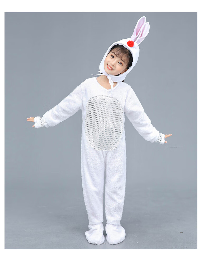 动物演出服六一儿童节小兔子演出服幼儿女童卡通服小白兔表演服小动物