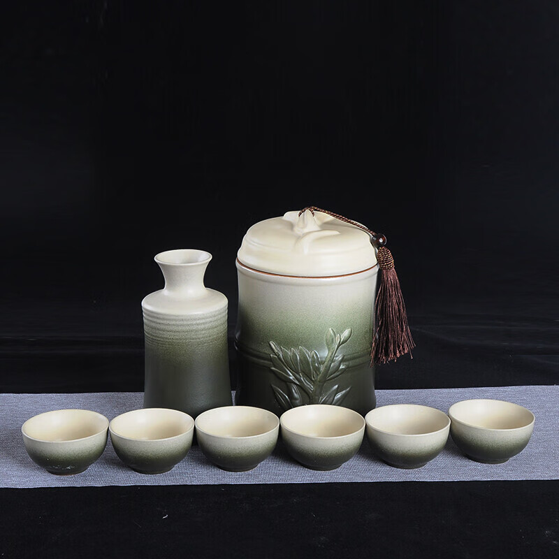 挚钻精品 温酒壶烫酒器陶瓷暖酒器大容量用中式水烫黄酒二两半斤八两