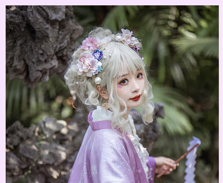 lolita洛丽塔连衣裙原创设计红蓝色和风jsk现货 红椿(jsk 羽织) m