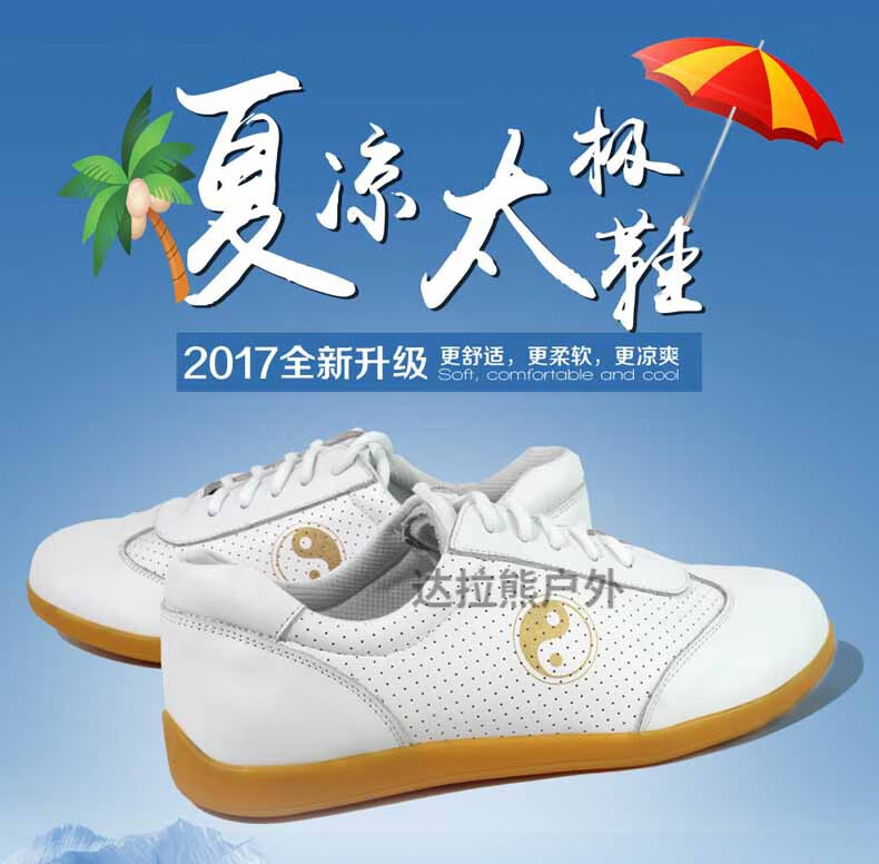乔尚太极鞋女春夏男加厚牛筋底透气柔软武术太极拳比赛练功鞋991白色