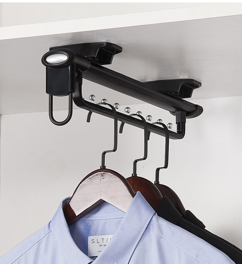 顶装挂衣杆浅纵向顶部衣柜衣橱挂衣杆横杆配件伸缩挂杆衣通挂衣架挂衣