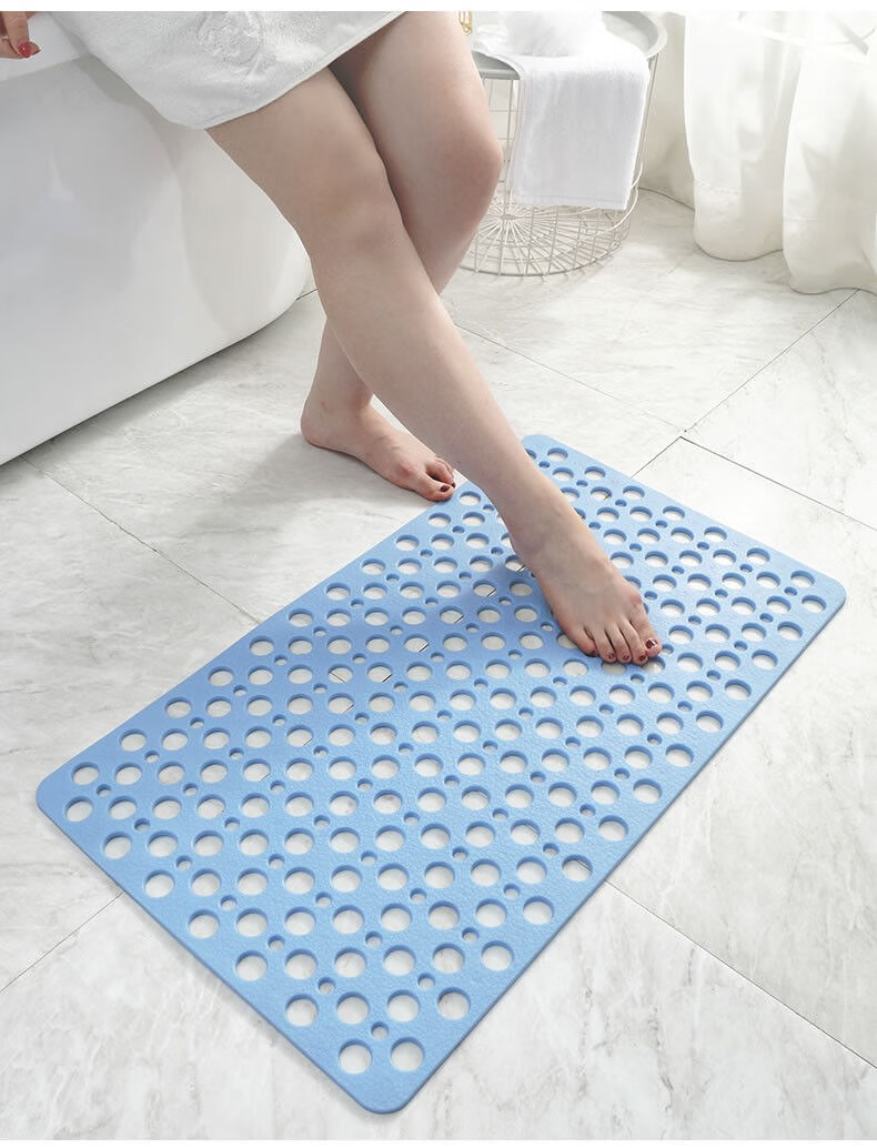 硅胶地垫冲凉房防滑垫浴室防霉卫生间地垫防水全铺隔水软硅胶漏水干湿